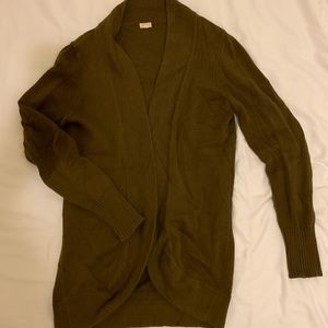 J Crew Olive Sweater Cardigan